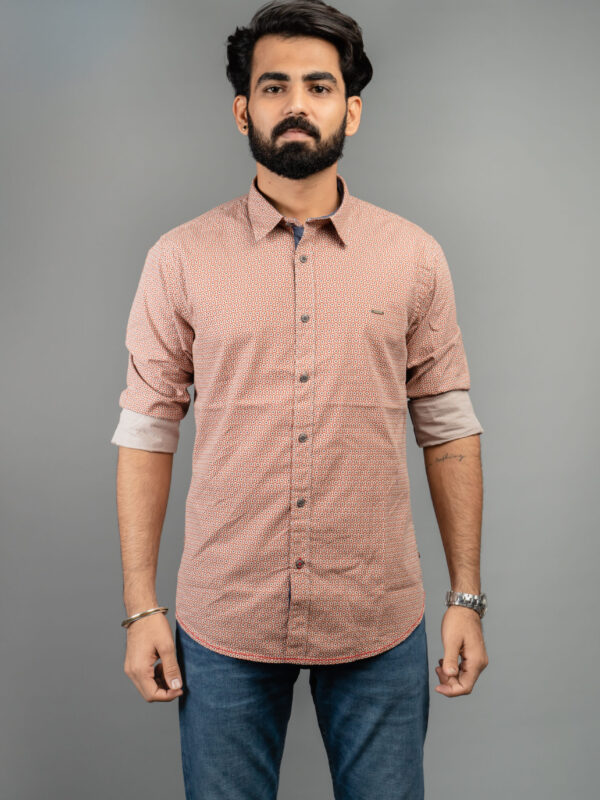 Mens Long-sleeved printed men's shirt
